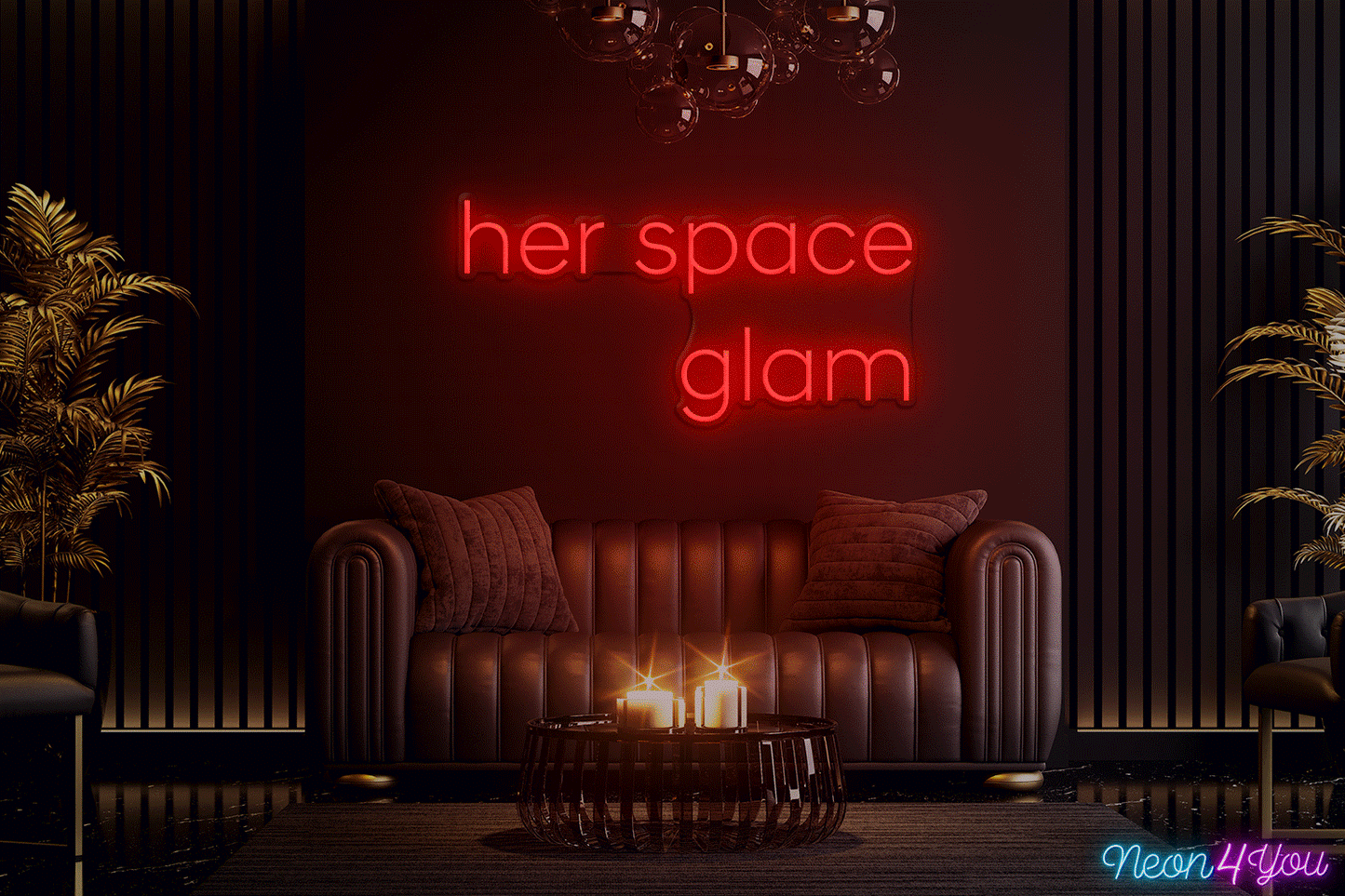 Her Space Glam - RGB - Custom Neon Sign