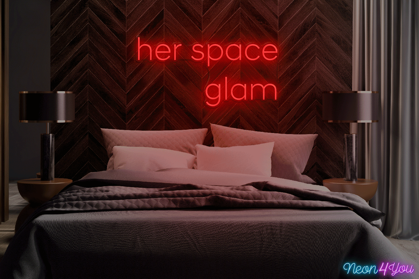 Her Space Glam - RGB - Custom Neon Sign