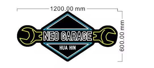 Neo Garage - 120cm - Custom Sign Logo