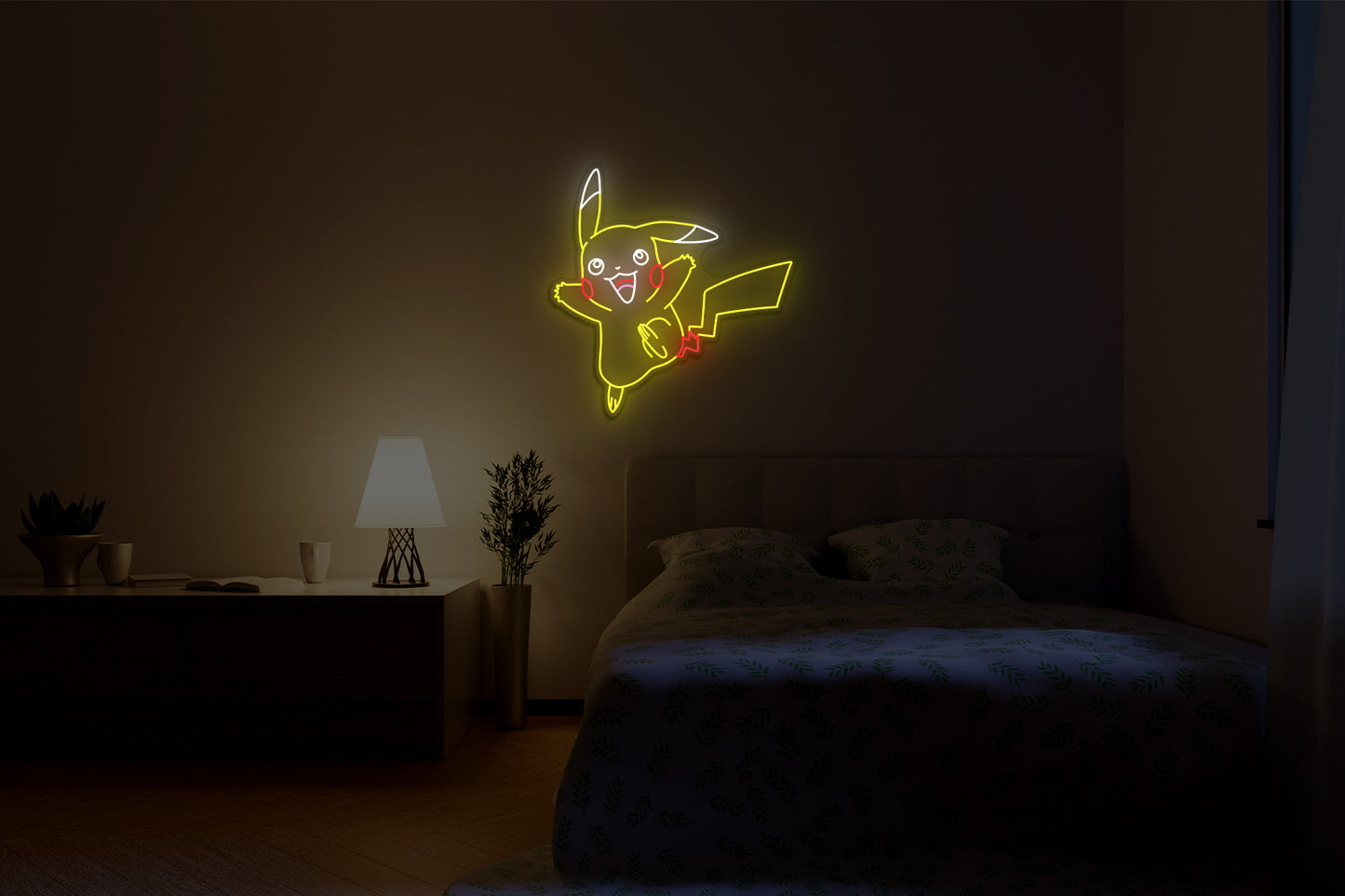 Pikachu Jumpy Neon Sign